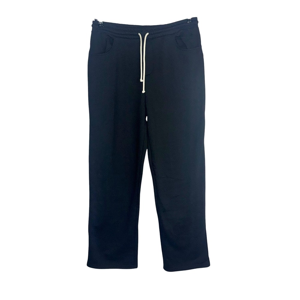 KROST Mens Black Fleece 5-Pocket Sweatpants Drawstring Joggers Size M NEW - Picture 2 of 11